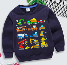 Load image into Gallery viewer, Kids Digger Tractor Sweatshirt