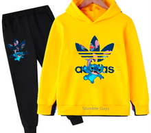 Load image into Gallery viewer, Kids ADS Stitch Print 2Pc Pants and Hoodie Set