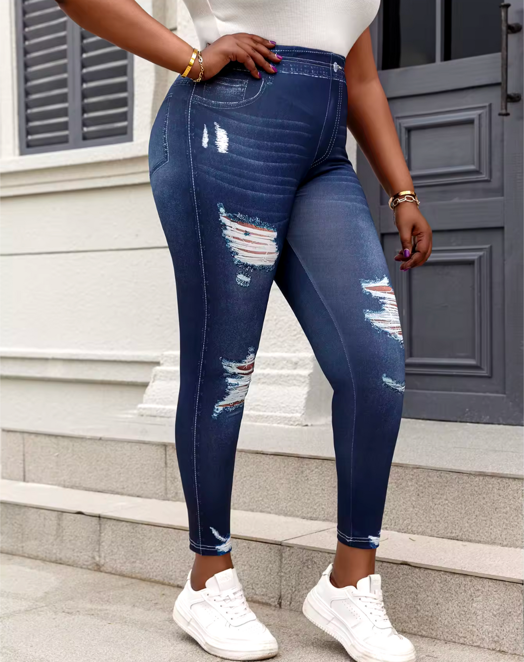 Plus Size Ripped Jeans