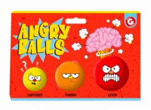 Angry Face Stress Balls Pack Of 3