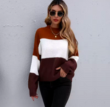 Loose Fit 3 Colour Knitted Jumper