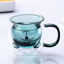 Load image into Gallery viewer, Double Wall Cute Glass Mug