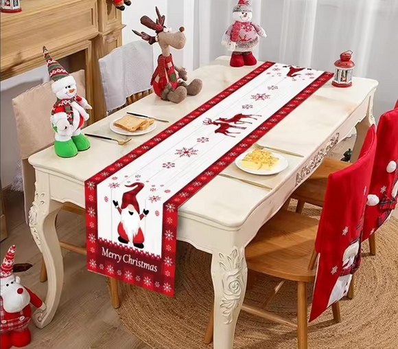 Red Christmas Gonk Table Runner