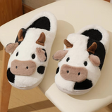 Cow Warm Plush Slippers