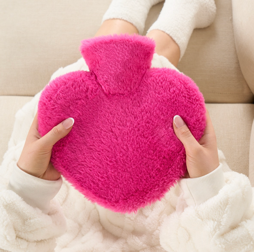 Heart Shaped Hot Water Bottle - Fuchsia