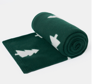 Tree Print Fleece Throw