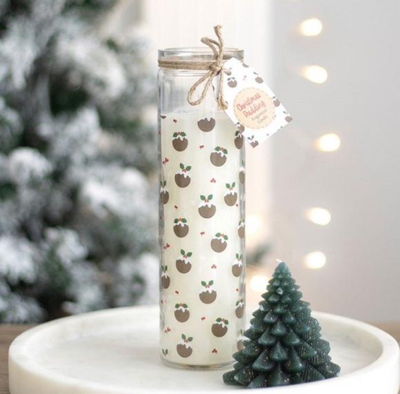 Christmas Pudding Advent Tube Candle