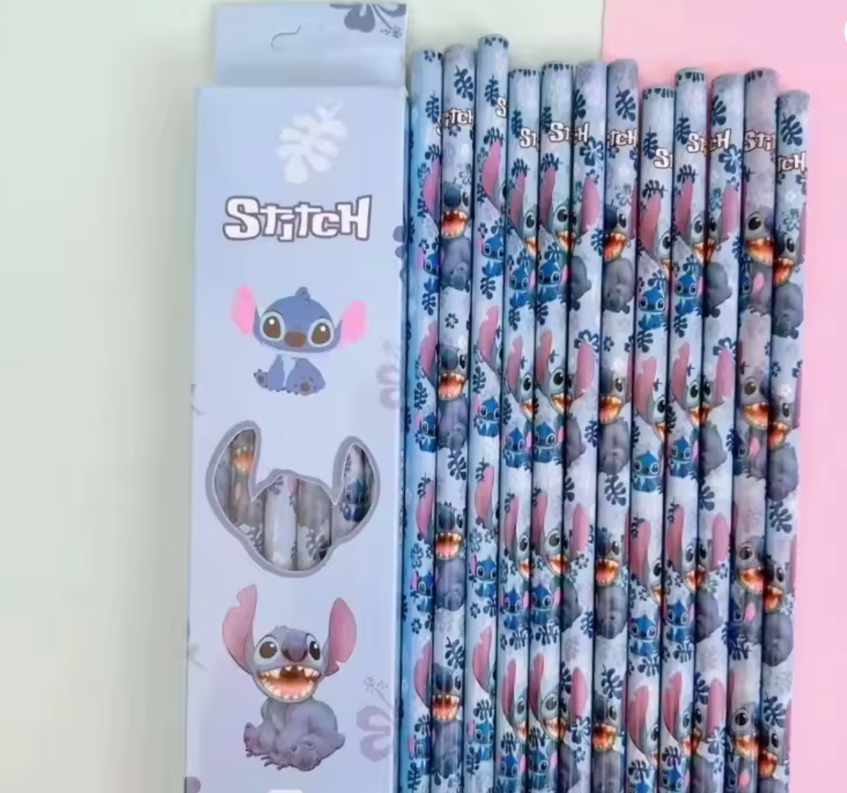 12 Disney Stitch Pencil Set