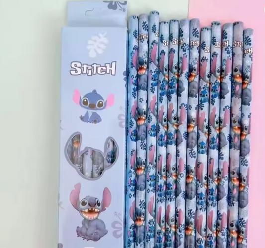 12 Disney Stitch Pencil Set