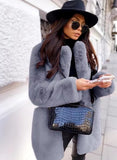 Long Sleeve Faux Fur Jacket