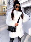 Long Sleeve Faux Fur Jacket