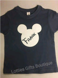 Kids Personalised Minnie / Mickey Tshirt