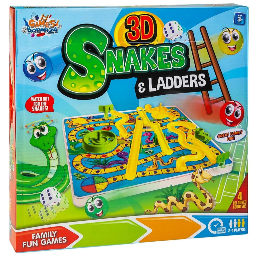 3D Snakes & Ladders Board Game