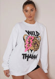 Women Wild Thang Tiger Print Sweatshirt