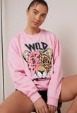 Women Wild Thang Tiger Print Sweatshirt