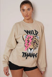 Women Wild Thang Tiger Print Sweatshirt