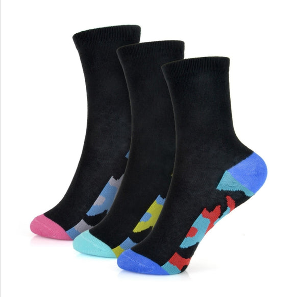 Kids Girls Camouflage Heel & Toe Sock lols