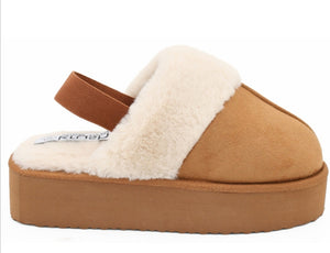 Ladies Platform Mule Slippers