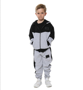 Boys Fleece Grey Tracksuit