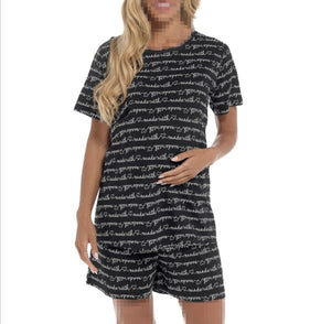 Ladies Maternity Shorts Pyjamas Set