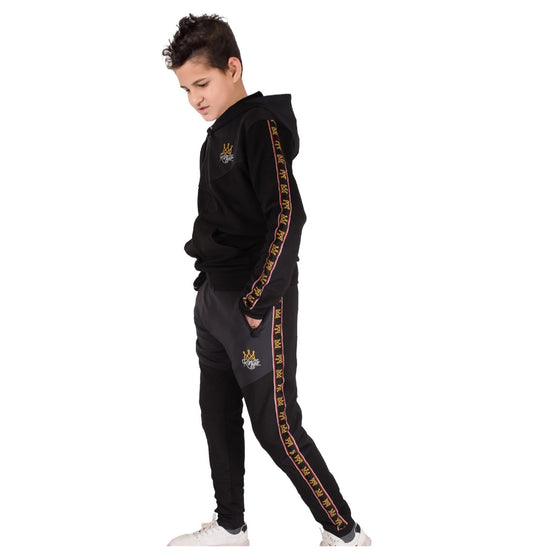 Hooded Kings Crown Embroidered Jogging Suit Joggers Set