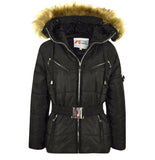 Girls Black Puffer Coat