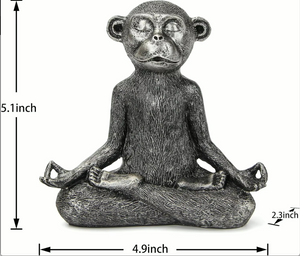 Resin Zen Yoga Monkey