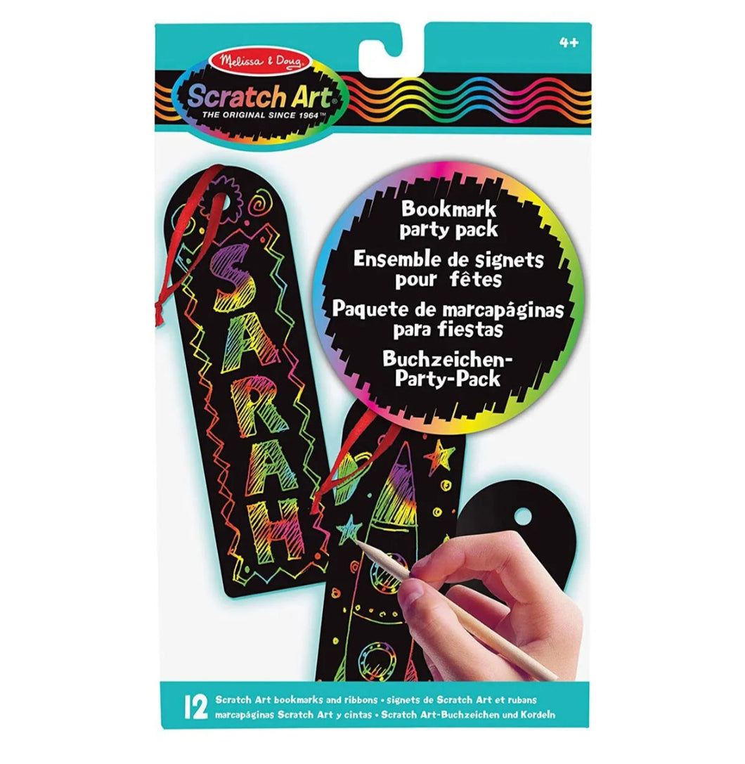 Melissa and Doug Bookmark Scratch Art Party Pack Activity Kit Bookmarks