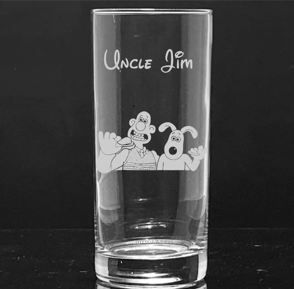 Wallace and Gromit Personalised Highball Glass