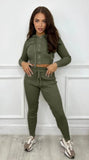 Womens Two Piece zip up Ribbed Loungewear