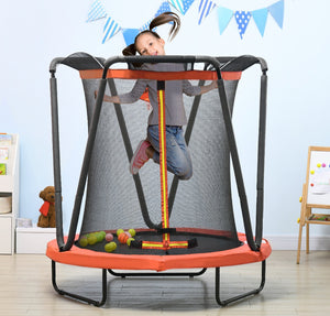 4.6FT Trampoline for Toddlers with Enclosure for 3-10 Years