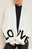 Women Chunky Knitted Oversize Love Cardigan