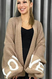 Women Chunky Knitted Oversize Love Cardigan