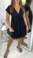 Load image into Gallery viewer, Womens V-Neck Smock Dress