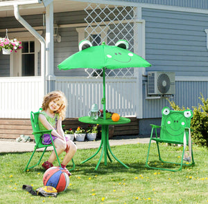 Frog Design Kids Picnic Table with Parasol