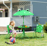 Frog Design Kids Picnic Table with Parasol