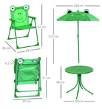 Frog Design Kids Picnic Table with Parasol