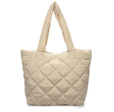 Women Quilted Puffer Shoulder Tote Bag