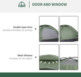 2 Person Camping Tent Camouflage Tent w/ Zipped Doors Handy Bag