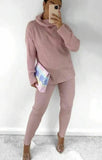 Ladies Chunky Knitted High Roll Neck Lounge Wear Set