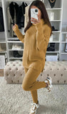 Ladies Chunky Knitted High Roll Neck Lounge Wear Set