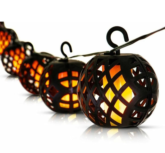 8pc Ratten Ball Solar Lights