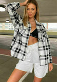 Ladies Checkered Shacket