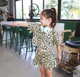 Toddler Leopard Top Shorts Outfits Set