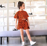 Toddler Leopard Top Shorts Outfits Set