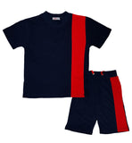 Boys Contrast Panel Shorts Set