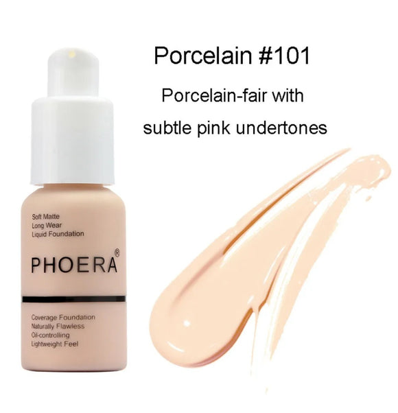 TWIN PACK - Phoera Matte Skin Full Coverage Foundation