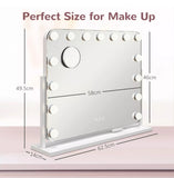 Hollywood Vanity Mirror with 3 Colour LED, Magnifier, USB Port, Touch Screen