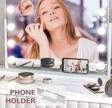 Hollywood Vanity Mirror with 3 Colour LED, Magnifier, USB Port, Touch Screen