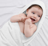 2 x Baby Hooded Bath Towel Wraps